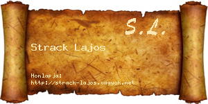 Strack Lajos névjegykártya